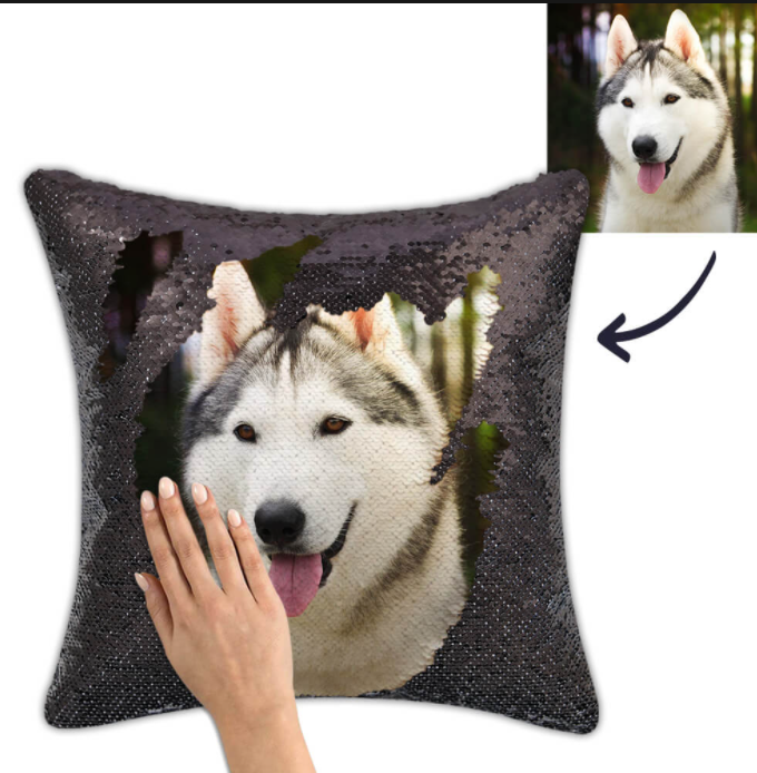 Custom Photo Sequin Pillow